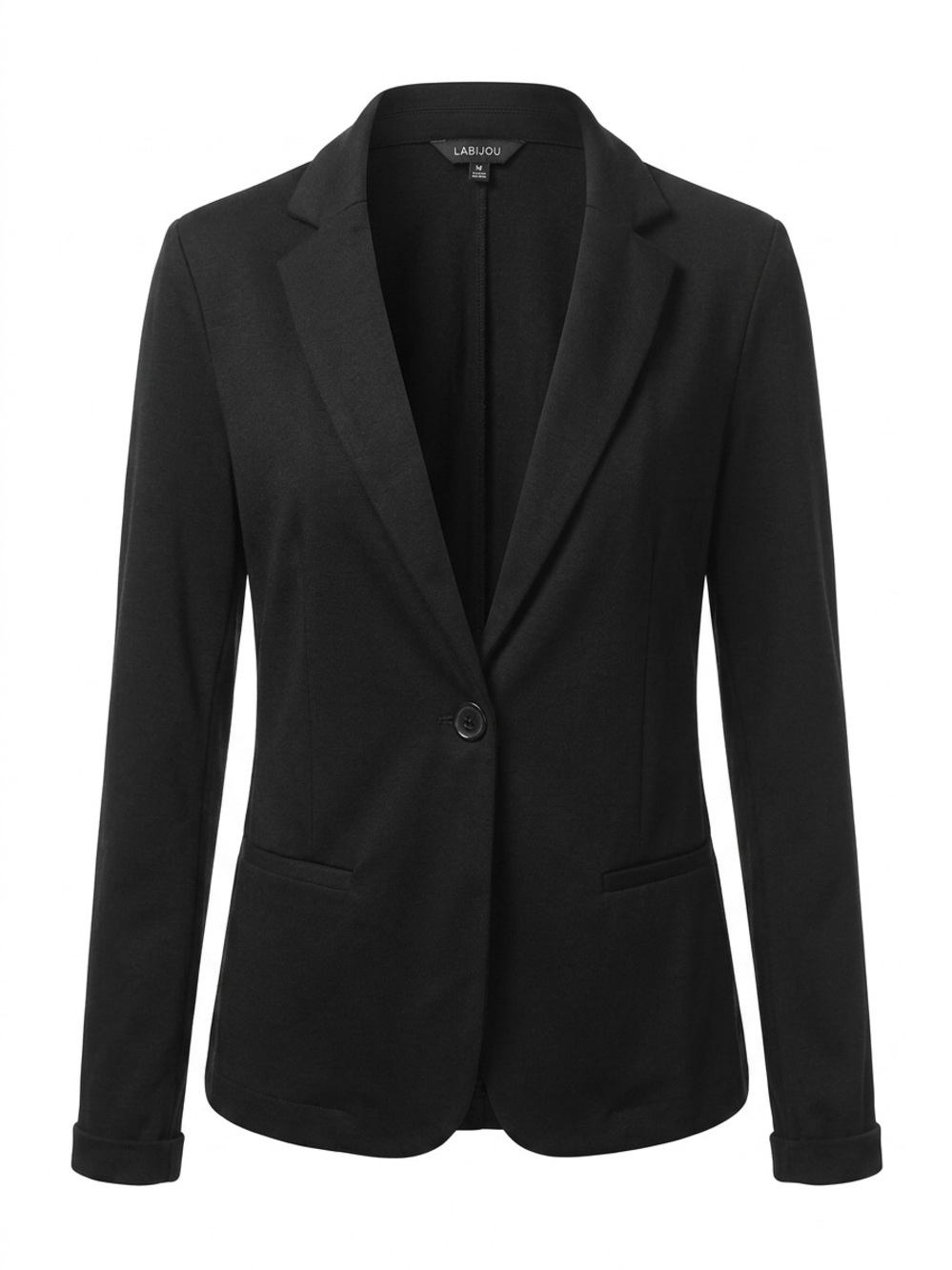 LABIJOU Women's Black Single-Button Tailored Blazer